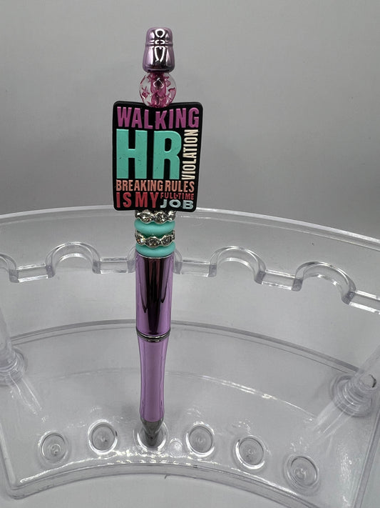 Walking HR Violation beaded pen