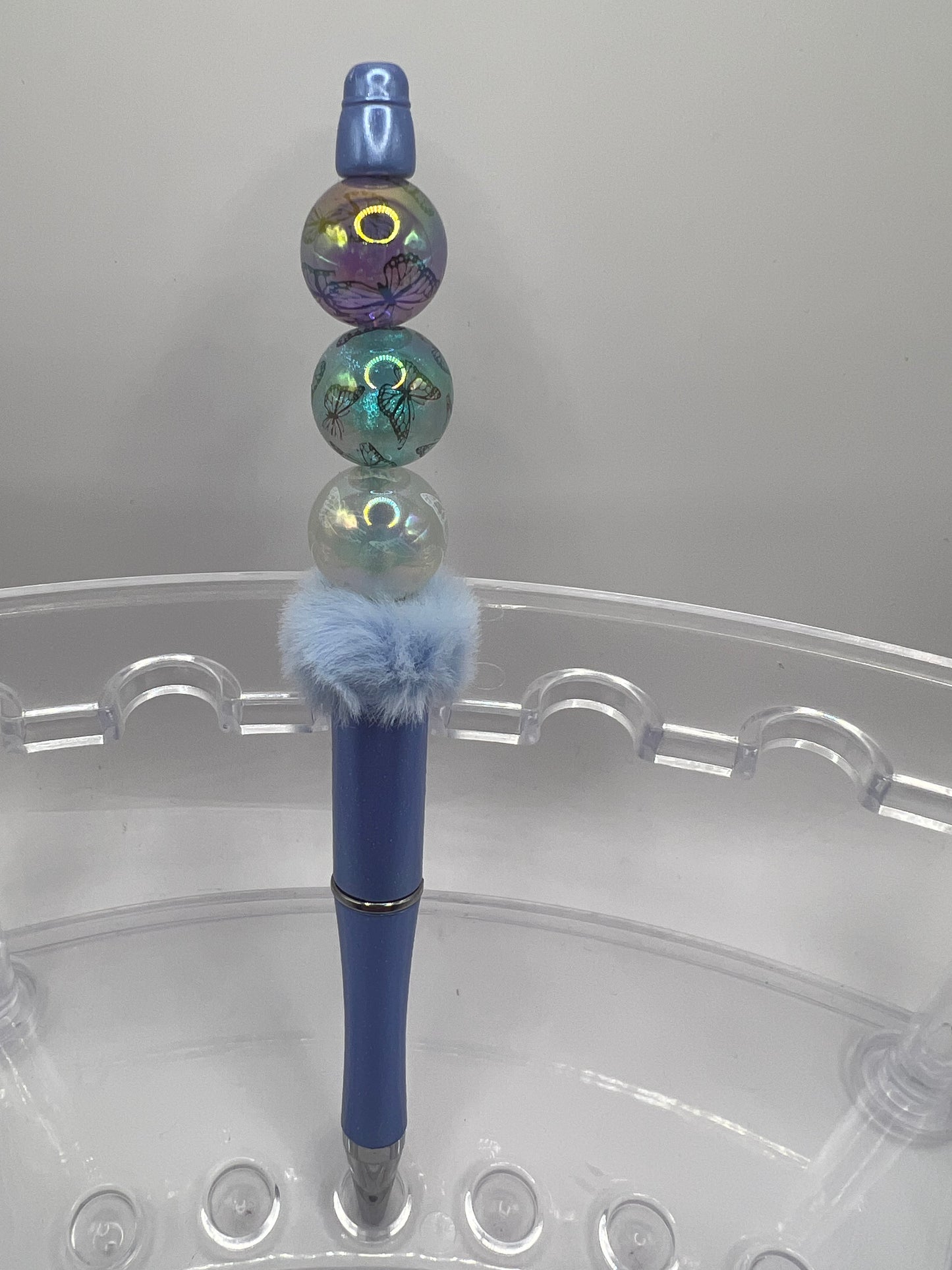 Butterfly beaded pen