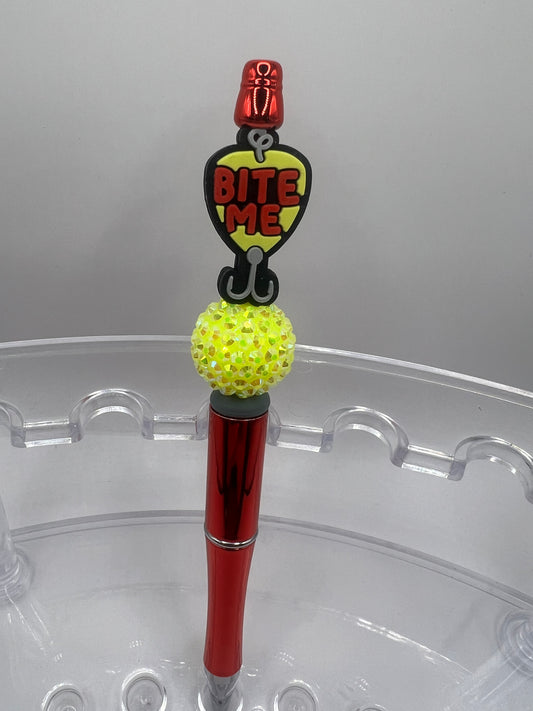 Bite me beaded pen
