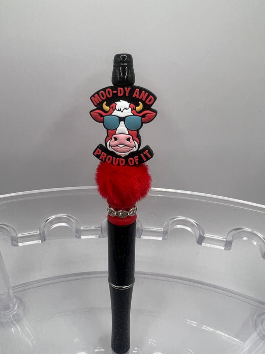 Moo-DY and proud of it beaded pen