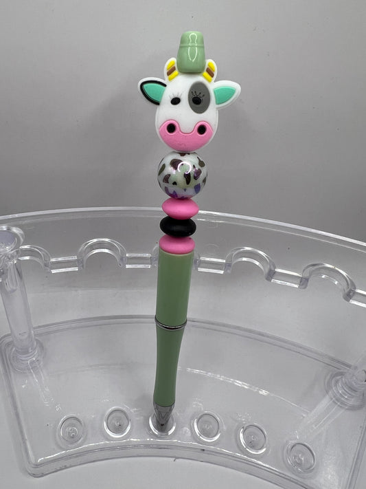 Cow Beaded Pen