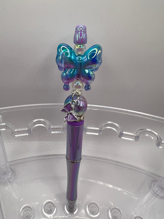 Butterfly beaded pen