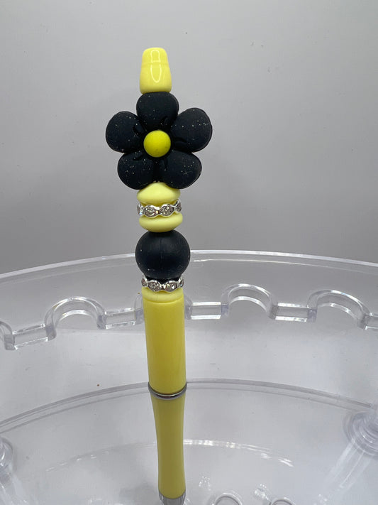 Black flower pen