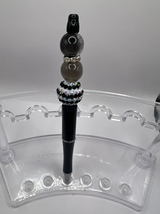 Black Sparkling beaded pen