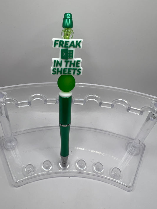 Freak in the sheets beaded pen