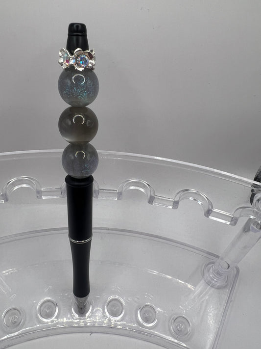 Black sparkly beaded pen