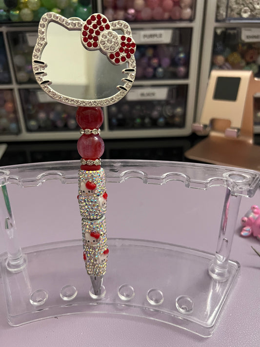 Mirror Hello Kitty beaded pen