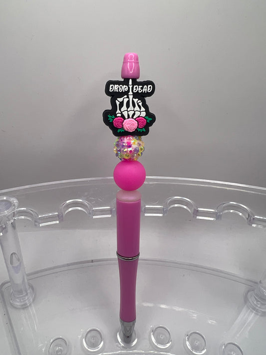 Drop dead beaded pen