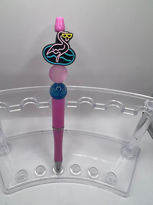 Pink beaded pen