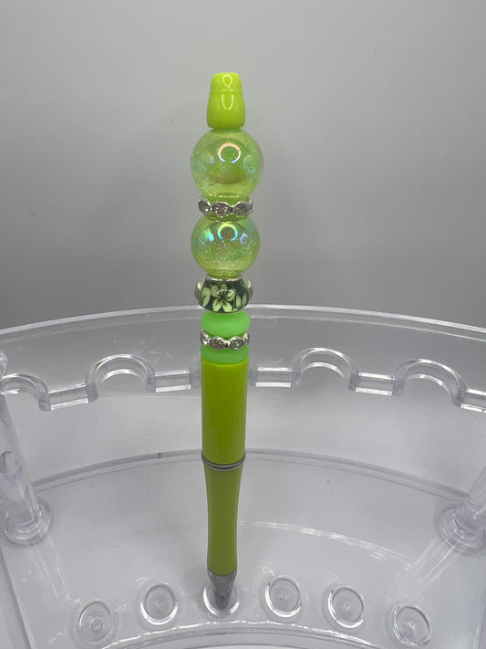 Lime beaded pen