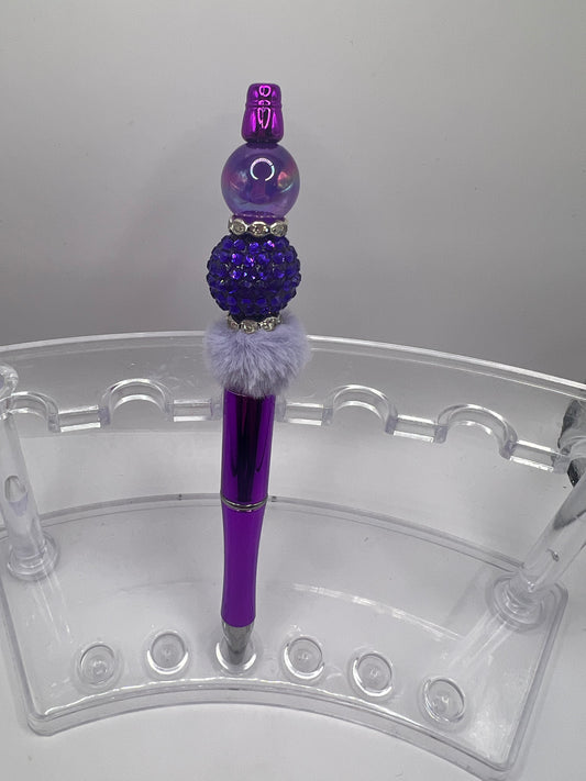 Purple beaded pen