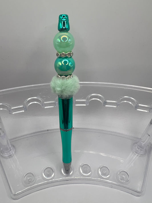 Green Pretty Beaded Pen