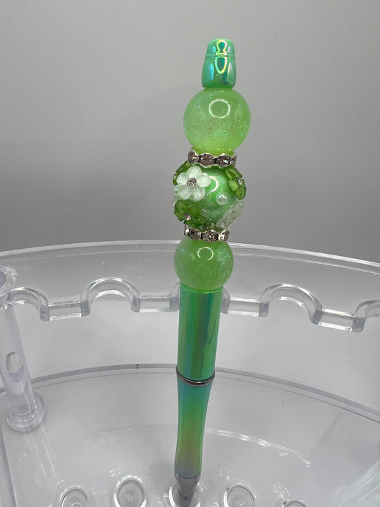 Green Beaded Pen