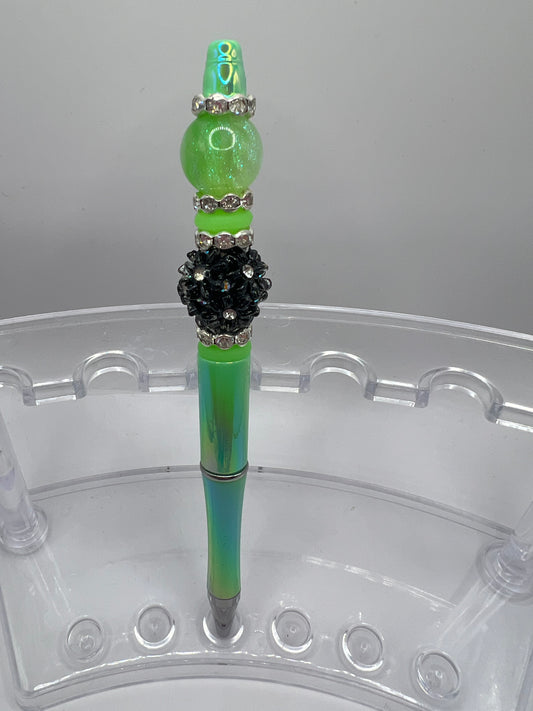 Green & Black Beaded Pen