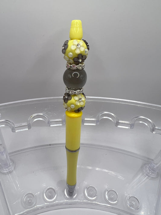 Yellow Beaded Pen