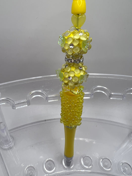 Yellow Beaded Pen
