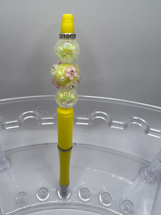 Yellow Beaded Pen