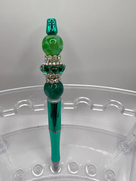 Green Beaded Pen