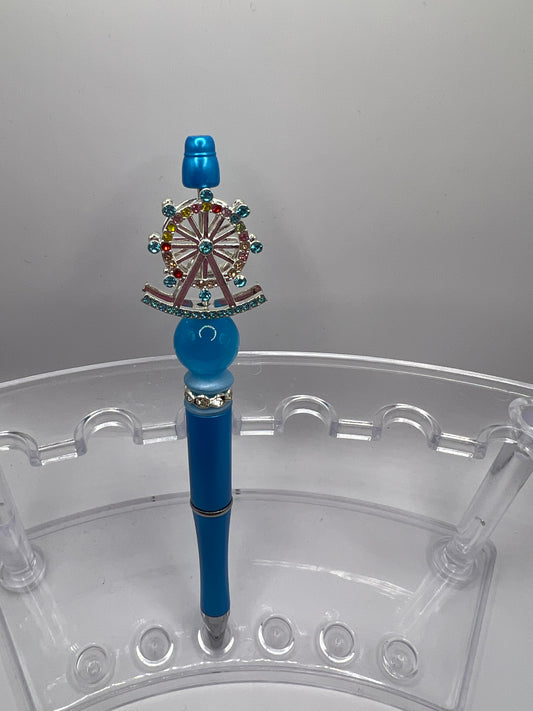Blue Ferris wheel Beaded Pen