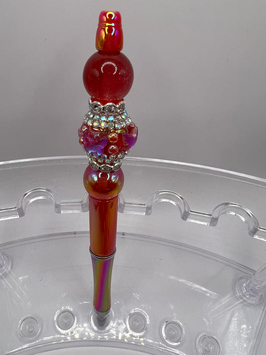 Red Fancy Beaded Pen