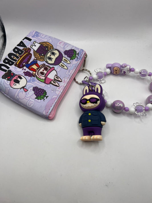 Labubu , wristlet, mini purse