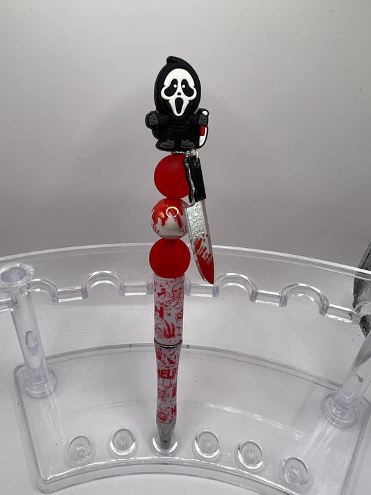Halloween pen with knife, charm pen