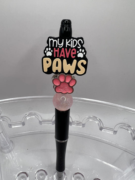 My kids have paws Beaded Pen