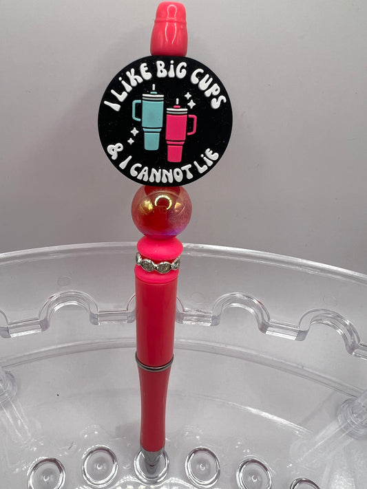 I like big cups, and I cannot lie Beaded Pen