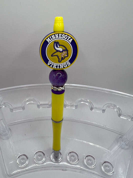 Football Vikings Beaded Pen