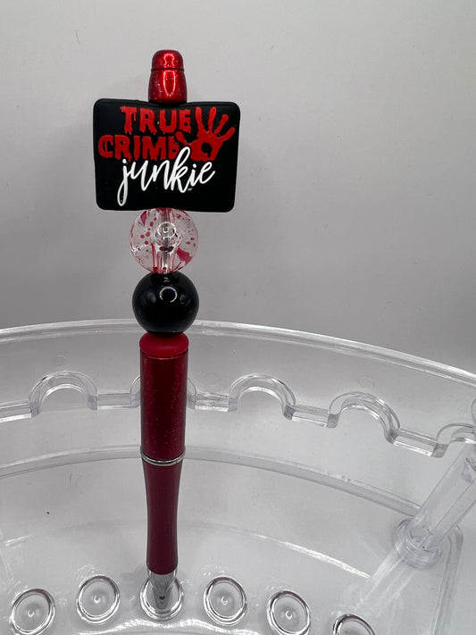 True crime junkie Beaded Pen