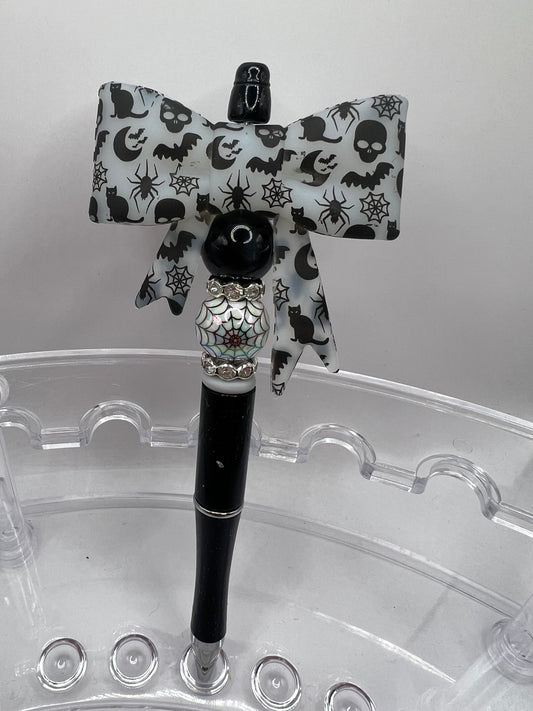 Halloween Bow  beaded pen