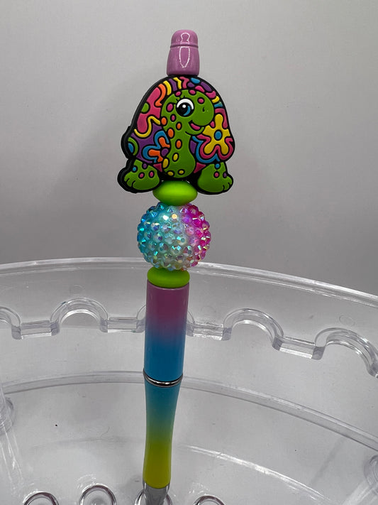 Turtle beaded pen