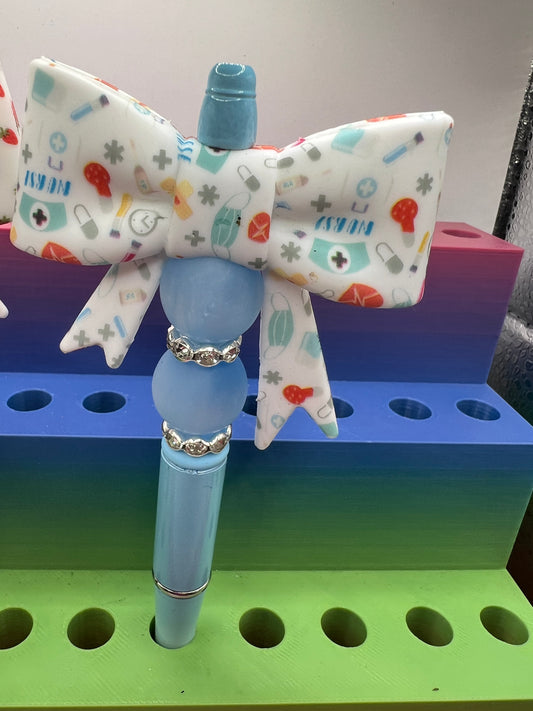 Nurse Bow  beaded pen