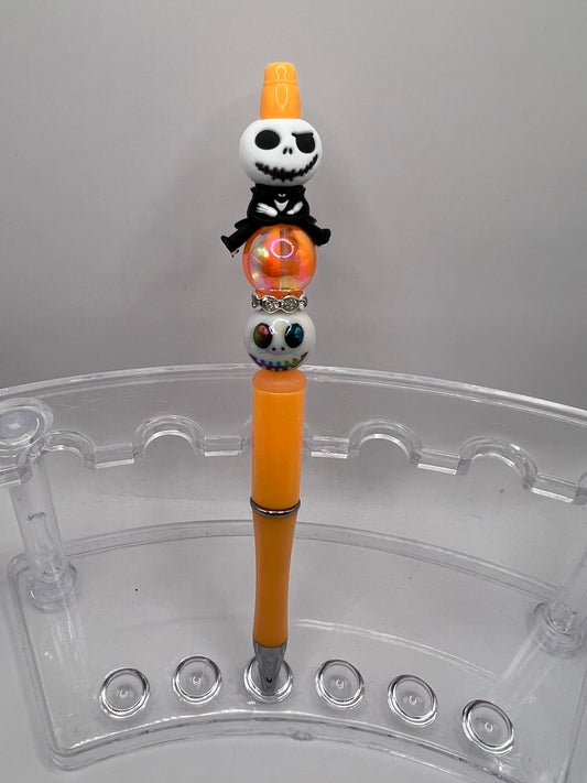 Jack Skellington beaded pen