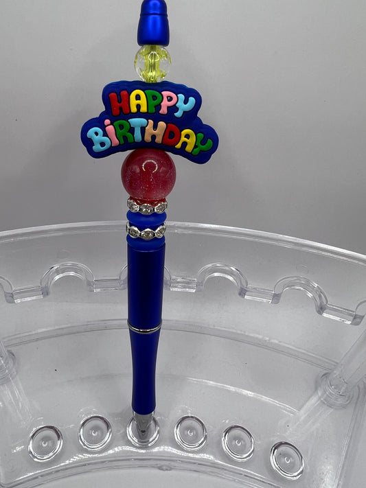 Happy birthday beaded Pen