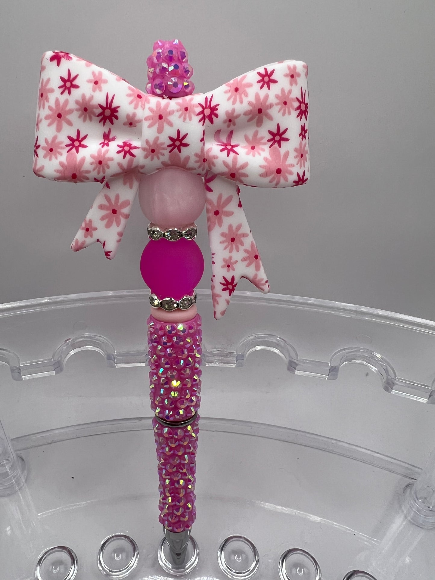 Flower Bow  beaded pen