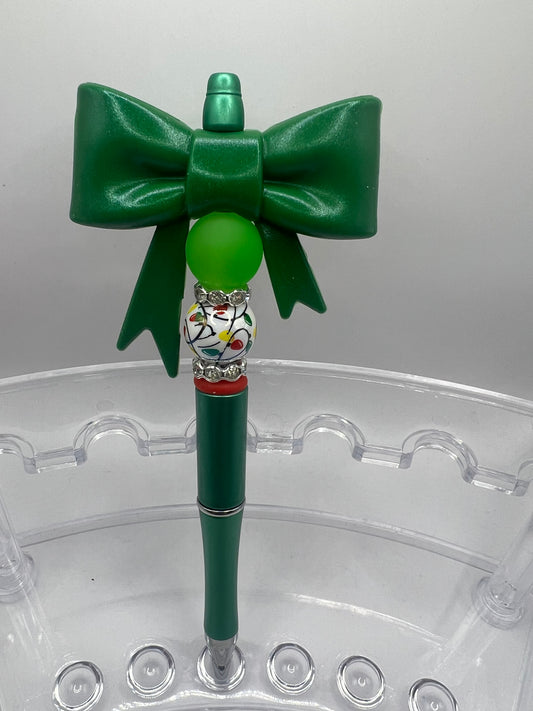 Christmas Bow  beaded pen