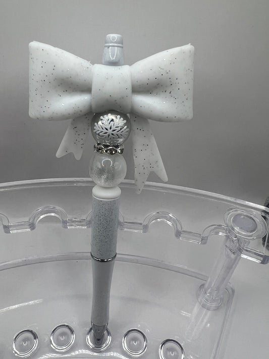 Christmas Bow  beaded pen