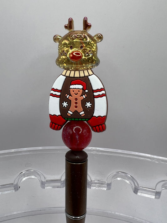 Rudolph Christmas sweater pen