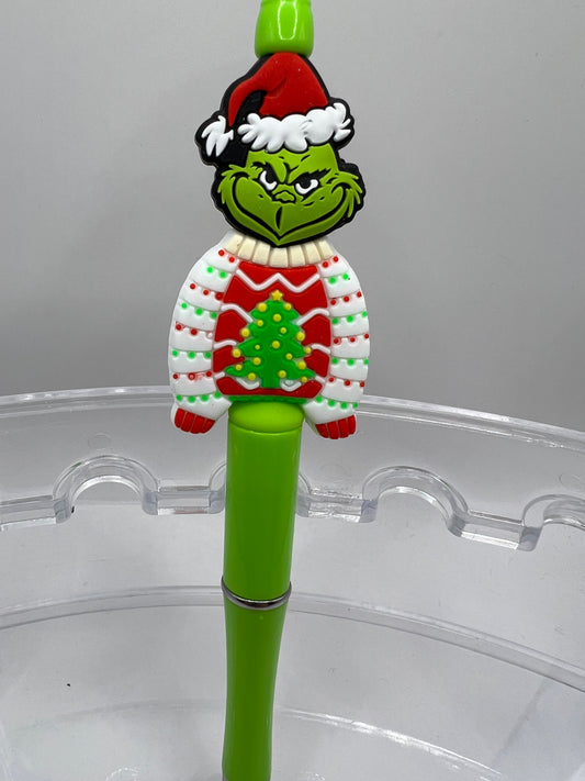 Grinch Christmas sweater pen