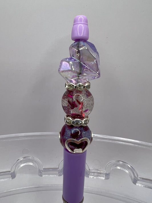 Valentines beaded pen