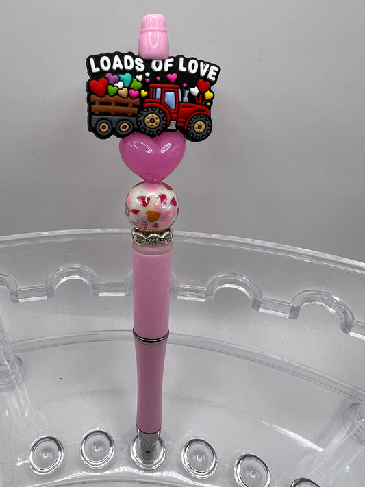 Valentines beaded pen