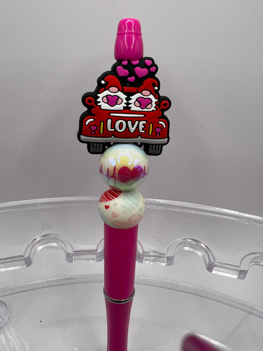 Valentines beaded pen
