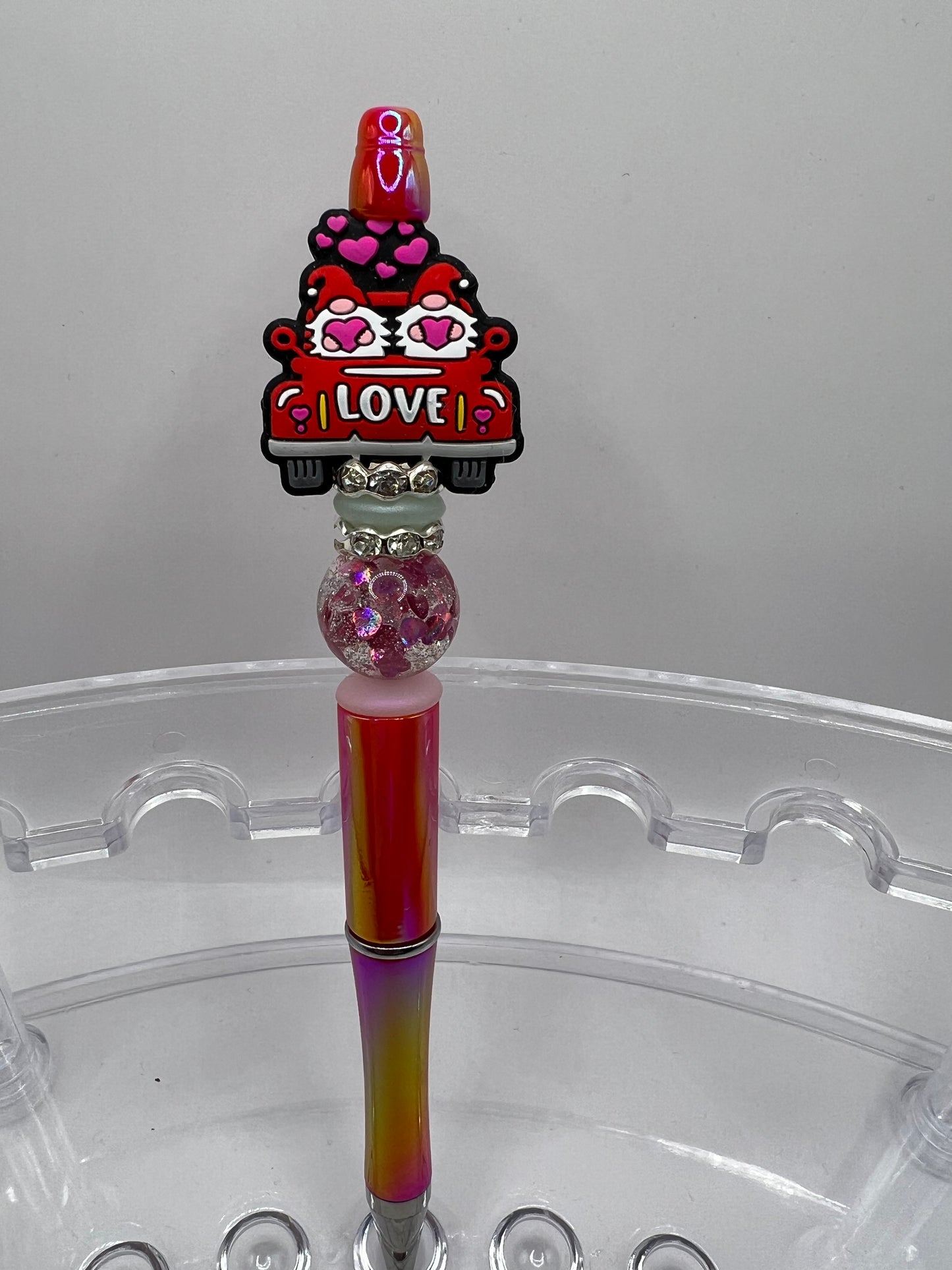 Valentines beaded pen