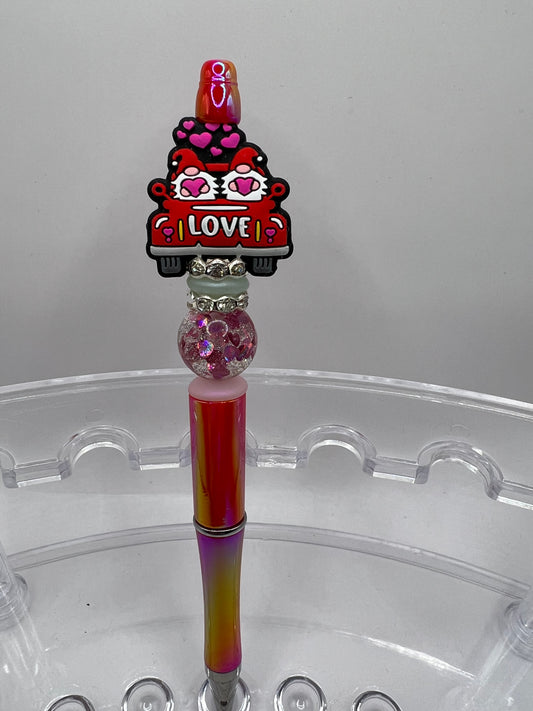 Valentines beaded pen