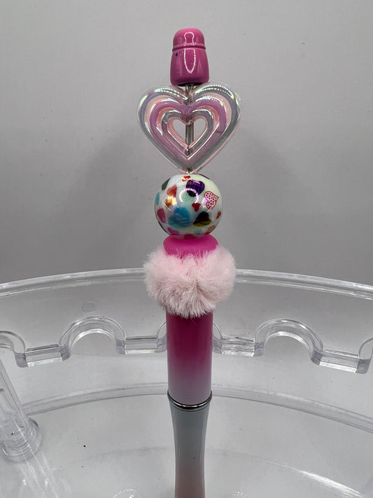 Valentines beaded pen