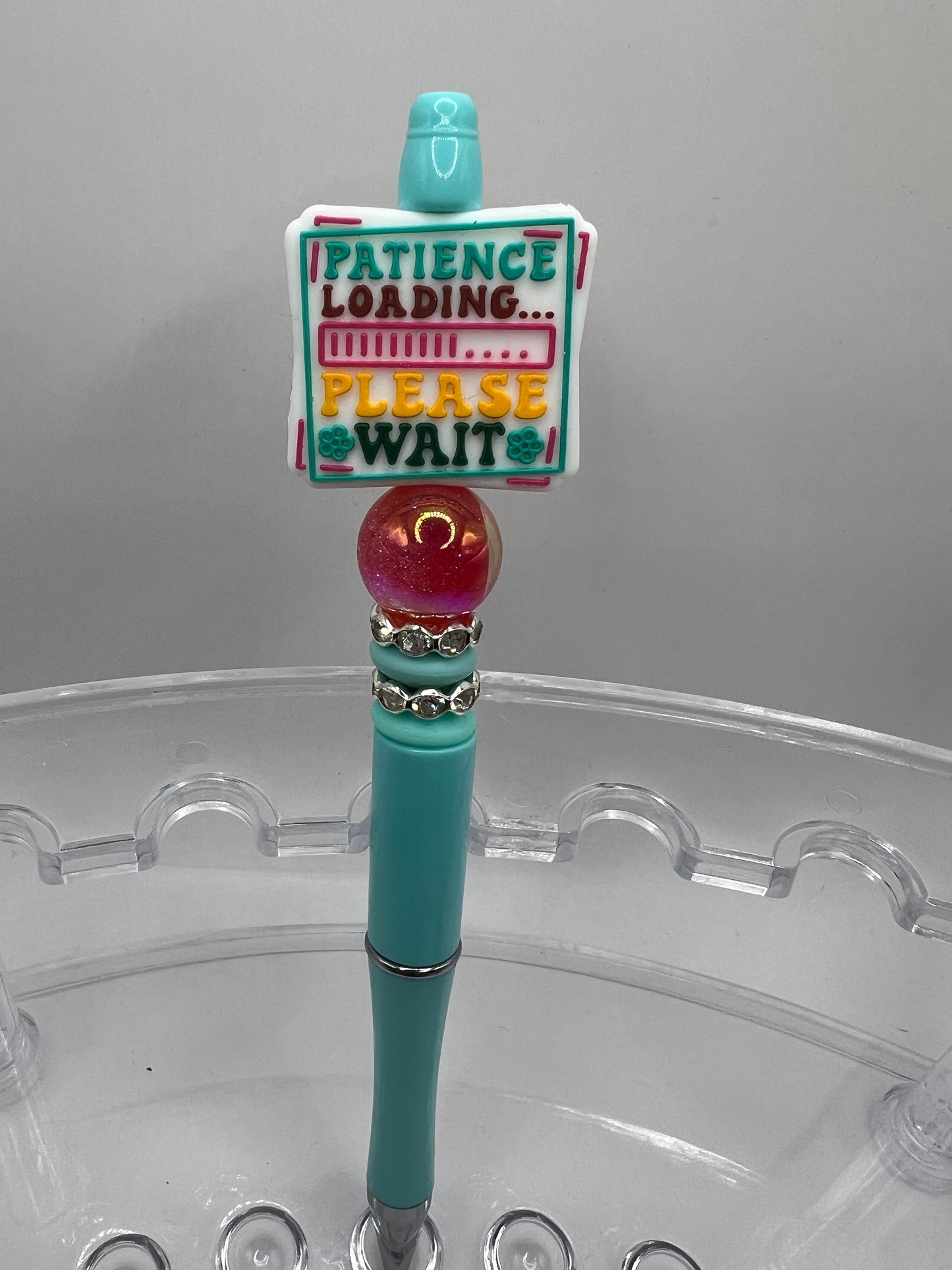 Patience, loading please wait beaded pen
