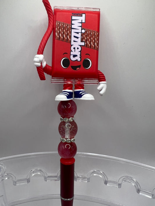 Twizzler beaded pen