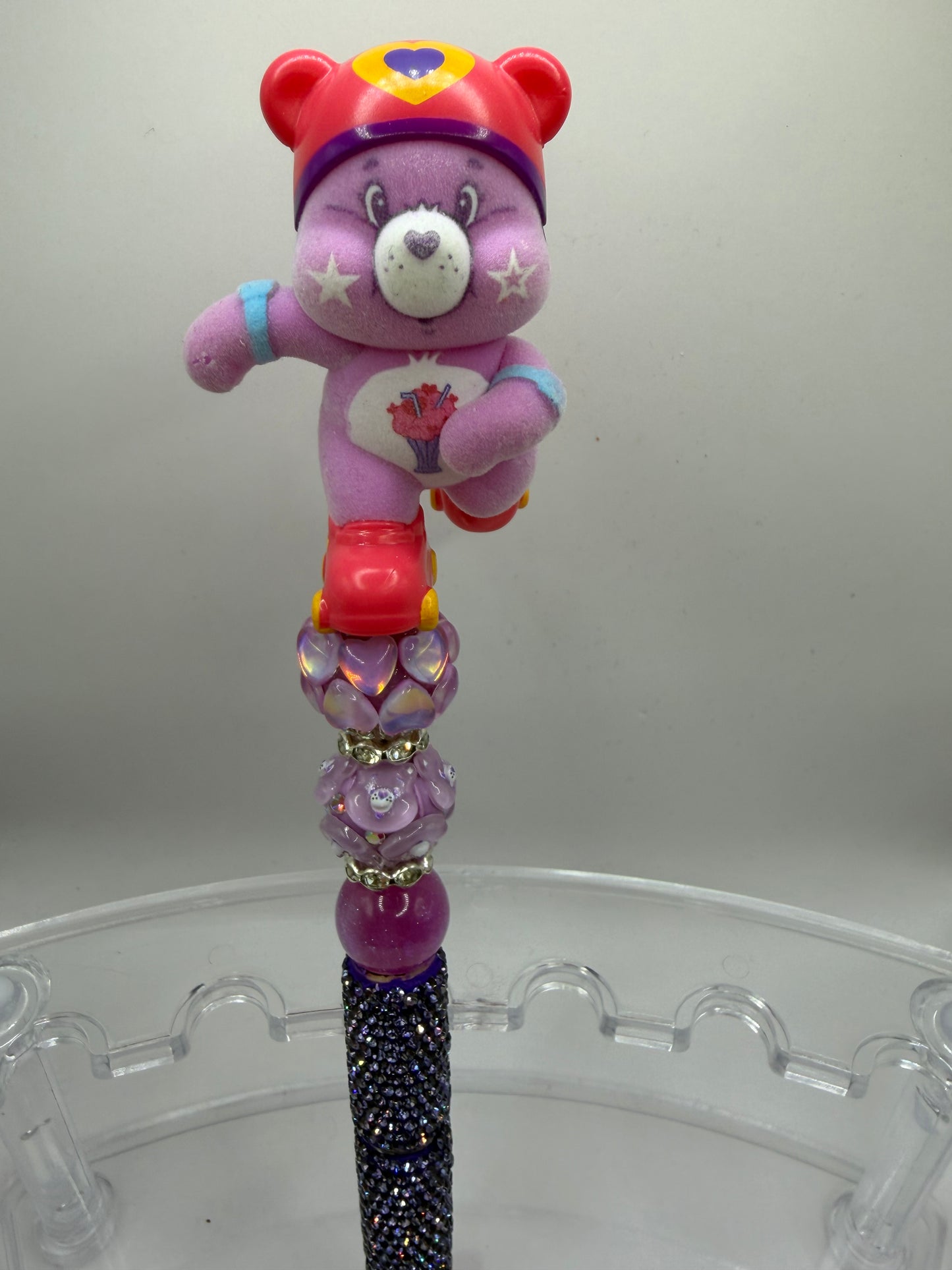 Care Bear On Roller Skates Beaded Pen