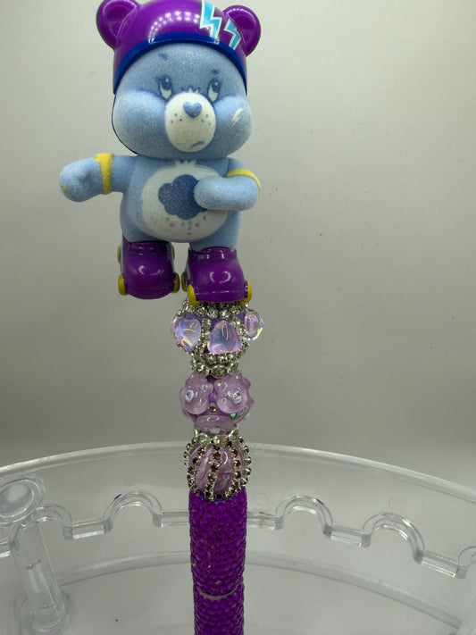 Care Bear On Roller Skates Beaded Pen